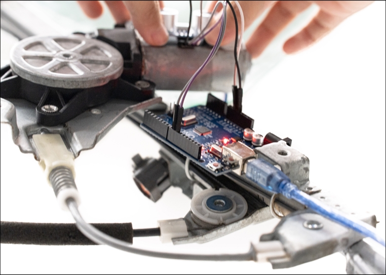 Detail of the mechanical projection device